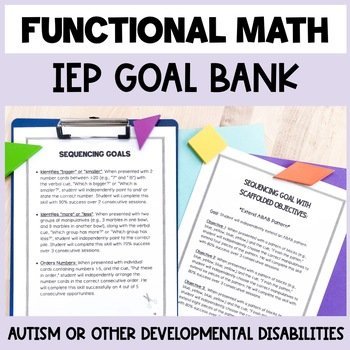 functional math iep goals for autism learners 3